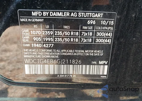 2016 Mercedes-Benz Gla 250 z USA, uszkodzony, nr VIN WDCTG4EB6GJ211826